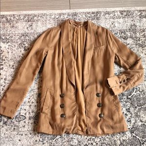 Free People Boyfriend Blazer w/ Military Buttons